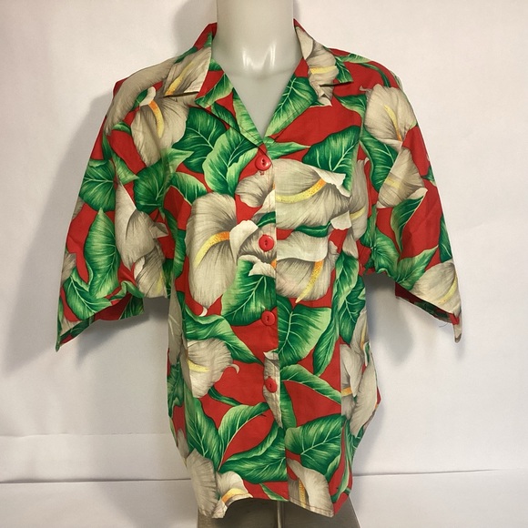 Women’s Vintage Hawaiian shirt by Royal Palm short sleeve size medium - Picture 1 of 6